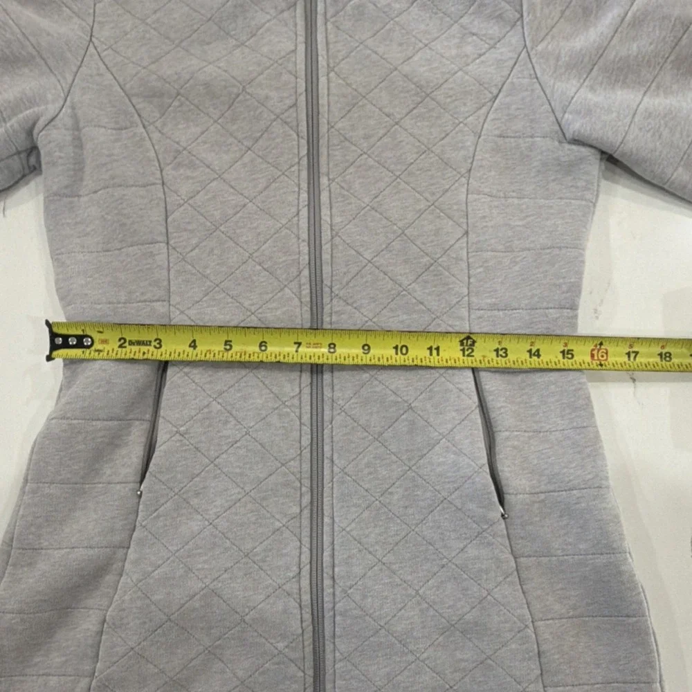 The North Face Women's Caroluna Quilted Full Zip Fleece Lined Jacket Gray Size S